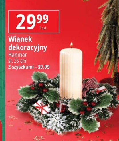 Wianek dekoracyjny z szyszkami Hanmar promocja