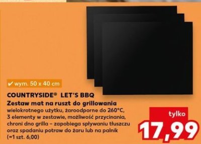 Zestaw mat na ruszt 50 x 40 cm COUNTRYSIDE promocja