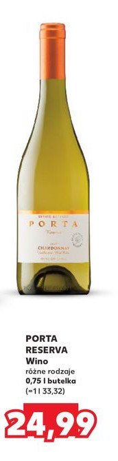 Wino wytrawne Porta reserva chardonnay promocja