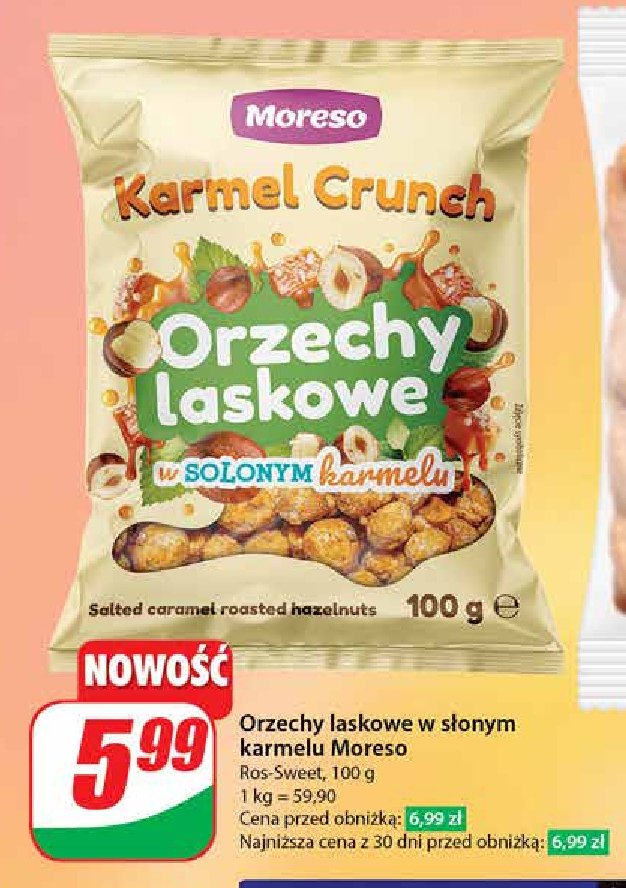 Orzechy laskowe w karmelu Moreso promocja