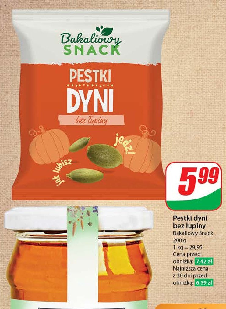 Pestki dyni bez 艂upiny Bakaliowy snack promocja