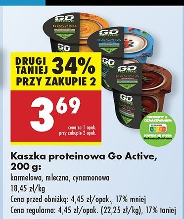 Kaszka proteinowa karmelowa Go active promocja