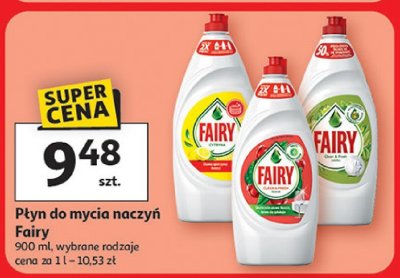 Płyn do mycia naczyń Fairy 900 ml promocja w Auchan