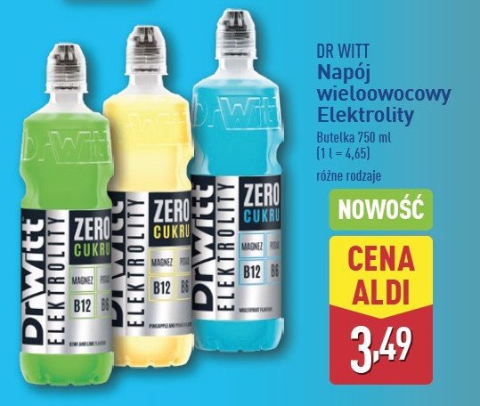 Nap贸j elektrolity zielony zero Dr witt promocja