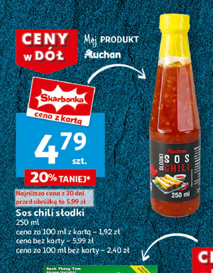 Sos chili słodki Auchan różnorodne (logo czerwone) promocja