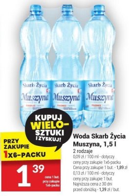 Woda Skarb Życia Muszyna 1,5l - 2 rodzaje promocja w Twój Market