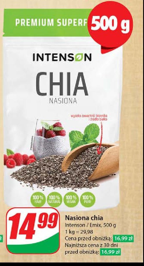 Nasiona chia Intenson promocja