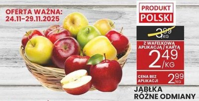 Jabłka różne odmiany promocja w Wafelek