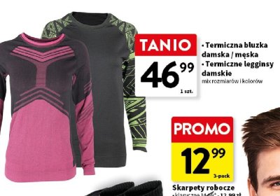 Termiczna bluzka damska lub męska, różne rozmiary i kolory promocja w Intermarche