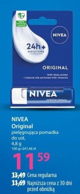 Krem NIVEA Original pielęgnująca pomadka do ust 4,8 g promocja w Hebe