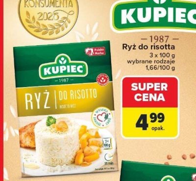 Ryż do risotta Kupiec 3x100g promocja w Carrefour