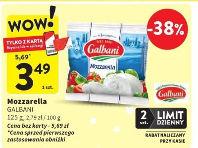 Mozzarella GALBANI promocja w Intermarche