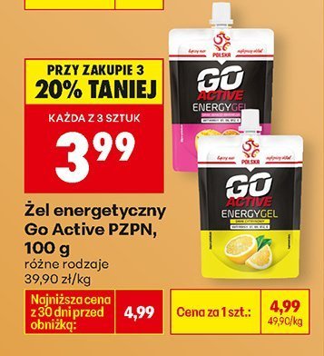 Żel energetyczny PZPN, 100 g, różne rodzaje promocja w Biedronka