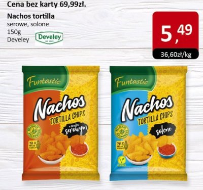 Nachos tortilla serowe, solone 150g promocja w Market Point