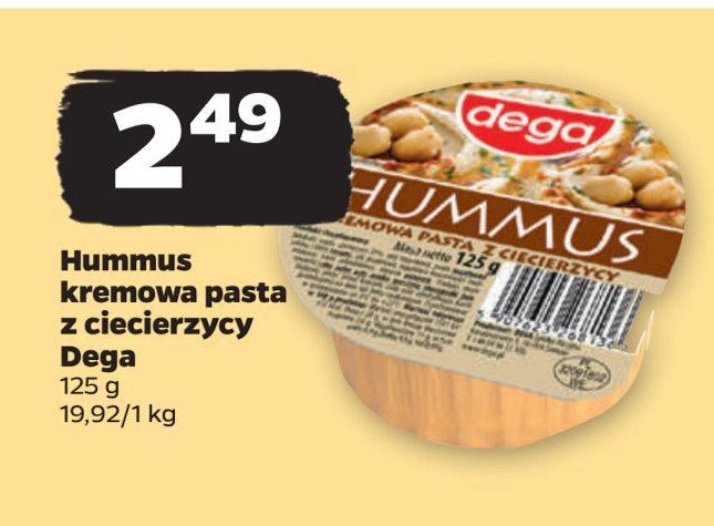 Hummus z ciecierzycy Dega promocja