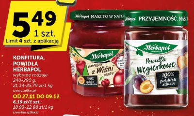 Konfitura Herbapol wybrane rodzaje promocja w Groszek