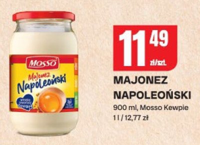 Majonez Napoleoński Mosso Kewpie promocja w Chorten