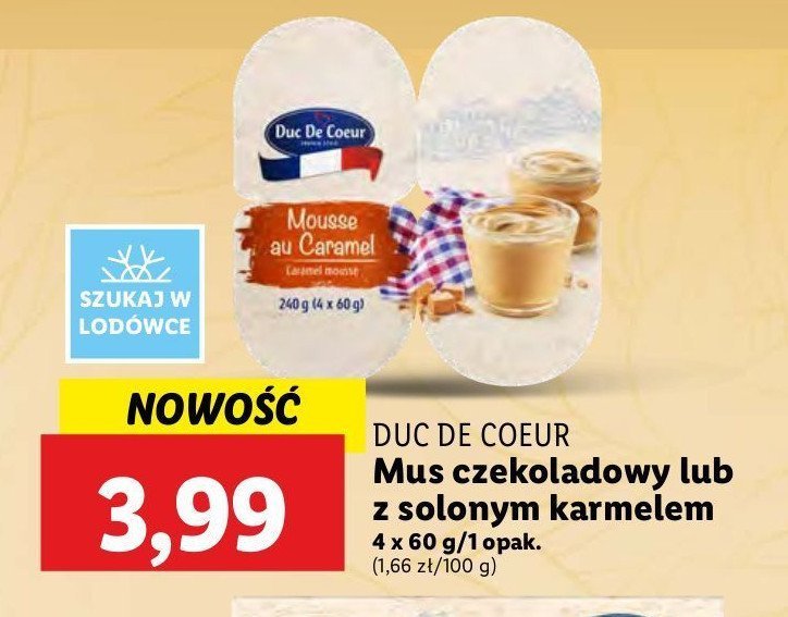 Mus czekoladowy Duc de coeur promocja