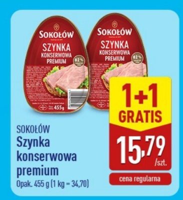 Szynka konserwowa premium SOKOŁÓW promocja w Aldi
