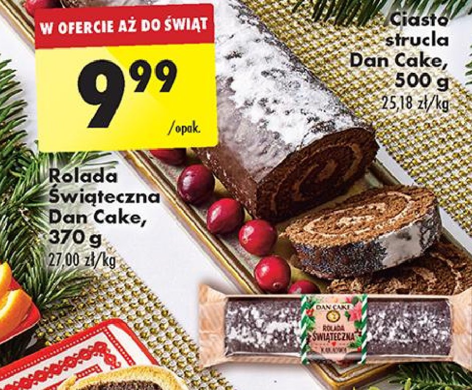 Rolada świąteczna kakaowa Dan cake promocja