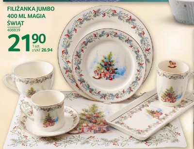 Filiżanka Jumbo 400 ml Magia Świąt promocja w Selgros