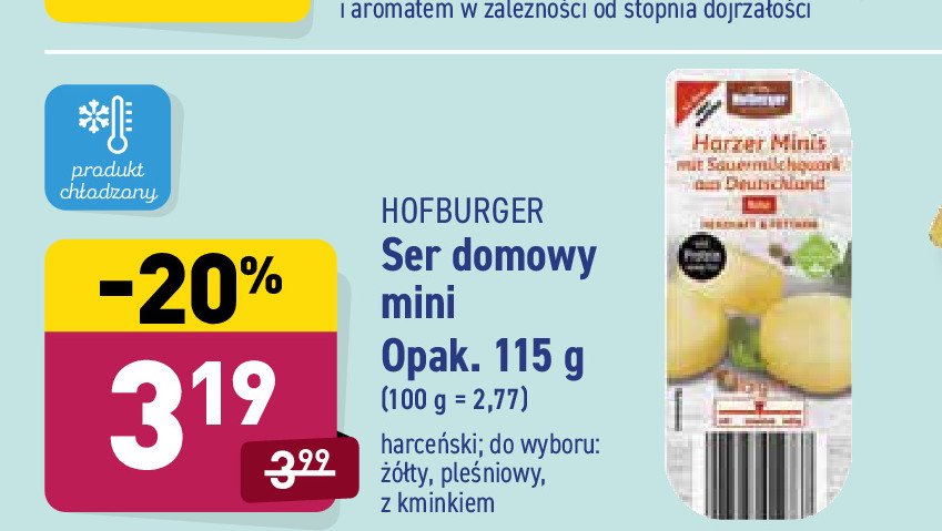 Ser domowy mini z kminkiem Hofburger promocja