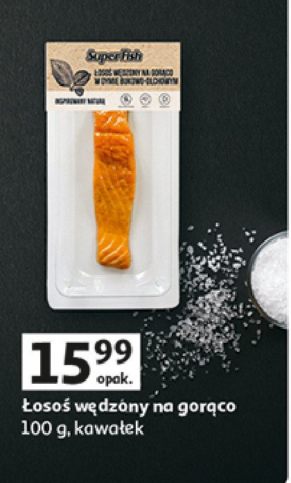 Łosoś wędzony na gorąco w dymie bukowo-olchowym naturalny Superfish promocja