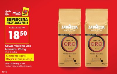 Kawa mielona Oro Lavazza promocja w Biedronka