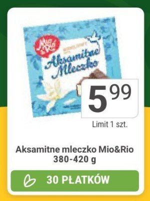 Mleczko Aksamitne Mio&Rio promocja w Stokrotka