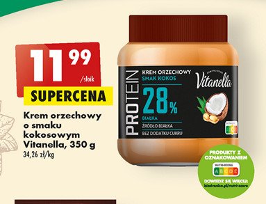 Krem orzechowy kokosowy Vitanella promocja