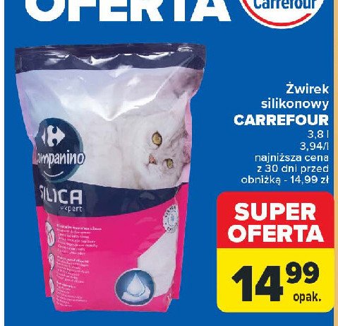 Żwirek silikonowy CARREFOUR COMPANINO promocja