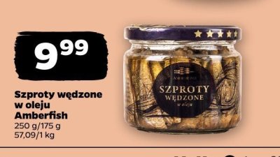 Szproty wędzone w oleju Amberfish promocja w Netto
