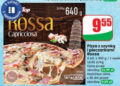 Pizza z szynką i pieczarkami Rossa Capricciosa promocja w Dino