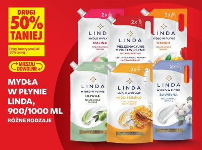 Mydło w płynie LINDA Malina promocja w Biedronka