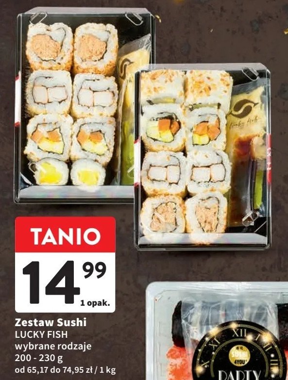 Zestaw sushi inari z łososiem Lucky fish promocja