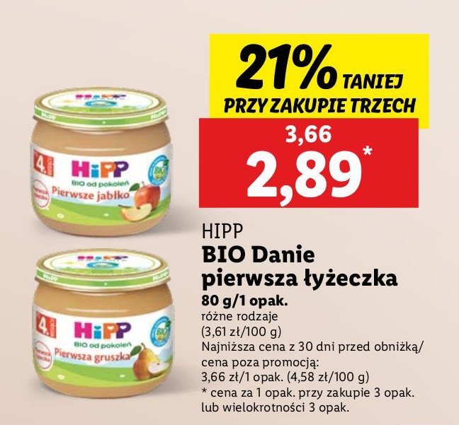 Pierwsza gruszka Hipp promocja w Lidl