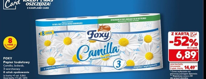 Papier toaletowy Foxy camilla promocja
