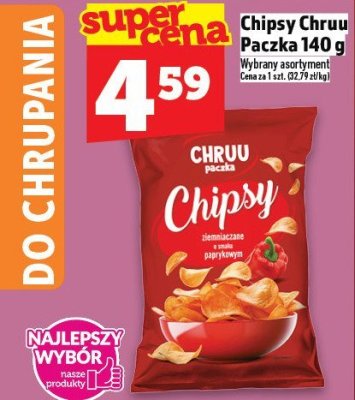 Chipsy Chruu Paczka 140 g promocja w TOPAZ