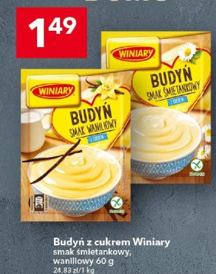 Budyń z cukrem Winiary smak śmietankowy 60 g promocja w LEWIATAN