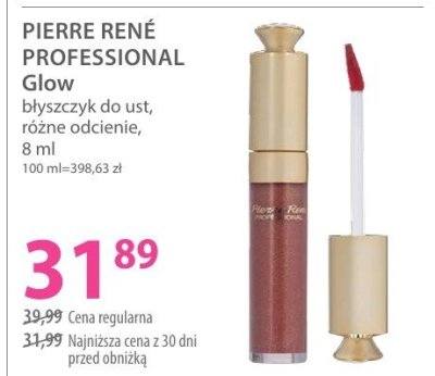 Błyszczyk PIERRE RENÉ PROFESSIONAL Glow do ust różne odcienie promocja w Hebe