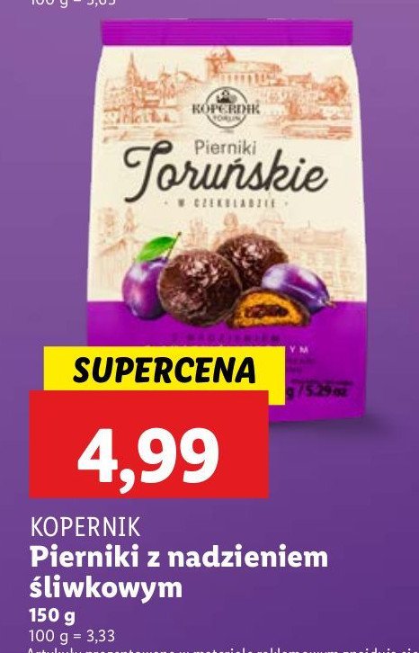 Pierniki serduszka śliwkowe w czekoladzie Kopernik promocja w Lidl