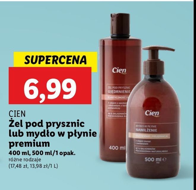 Żel pod prysznic ujędrnienie Cien promocja