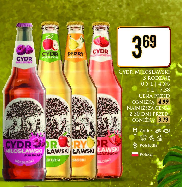 Cydr jabłkowy CYDR MIŁOSŁAWSKI promocja w Dino