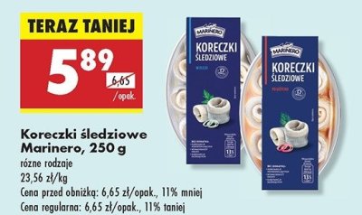 Koreczki śledziowe po giżycku Marinero promocja