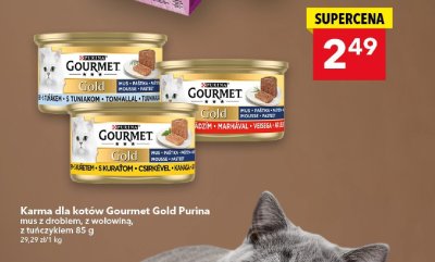Karma dla kotów Gourmet Gold Purina mus z tuńczykiem 85g promocja w LEWIATAN