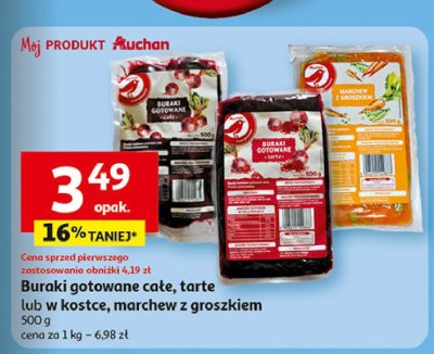Buraki gotowane ca艂e Auchan r贸偶norodne (logo czerwone) promocja