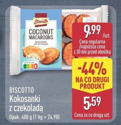 Kokosanki z czekoladą Biscotto promocja w Aldi