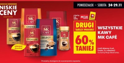 Kawa MK Café różne rodzaje promocja w Biedronka