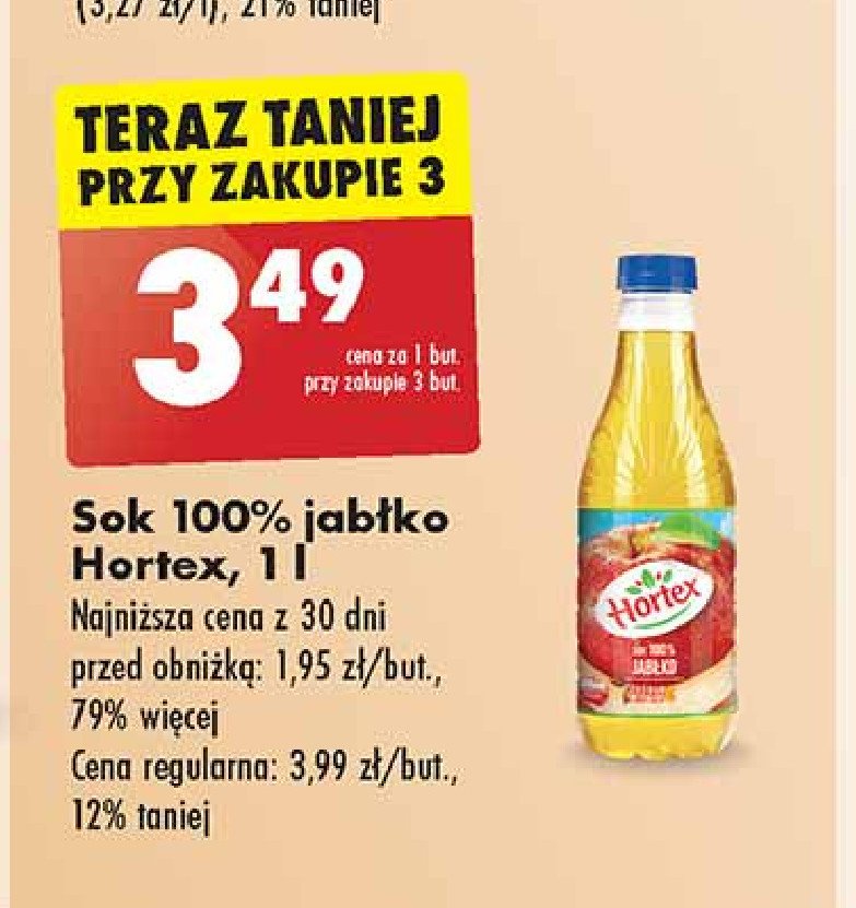 Sok jabłkowy Hortex promocja