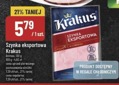Szynka eksportowa Krakus Animex promocja w POLOmarket